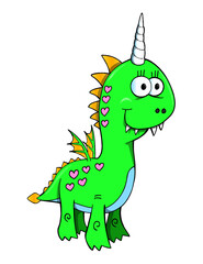 Cute Dragon Vector Illustration Art 