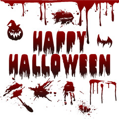 Halloween collection, blood stains, vector