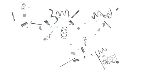 Silver confetti.