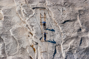 Climbing Half Dome, Yosemite, California, USA © Brian