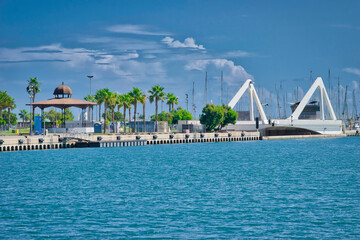 View of the port and yacht club in Valencia