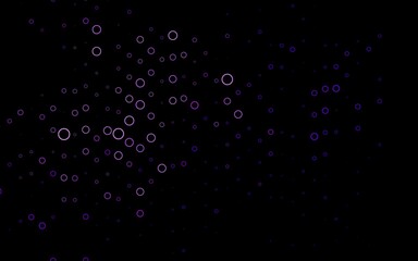 Dark Purple vector cover with spots. Abstract illustration with colored bubbles in nature style. Template for your brand book.