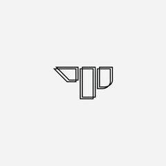 TP logo line art vector icon illustrations
