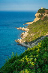 Fototapeta premium Corfu A sea view from cliff above Agios Stefanos village