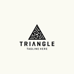 Triangle logo vector icon illustrations