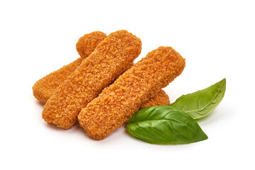 Fish fingers, isolated on white background