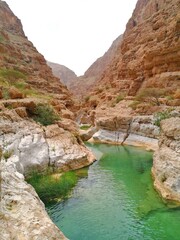 The canyon and market around Nizwa in Oman
