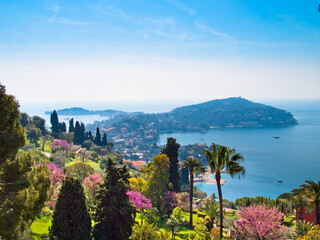 View of the bay at Saint-Jean-Cap-Ferrat, French Riviera, Cote d'Azur, southern France