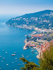View of Villefranche-sur-Mer, French Riviera, Cote d'Azur, southern France
