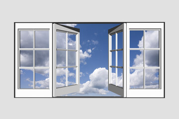 窓から雲