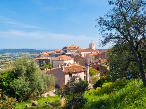 View of Ramatuelle, French Riviera, Cote d'Azur, Provence, southern France