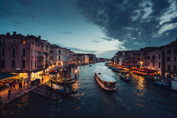 Fototapeta premium Grand Canal in sunset time, Venice, Italy