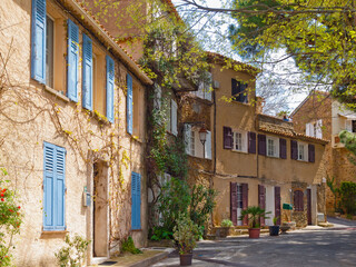 Fototapeta na wymiar Street in Gassin village, French Riviera, Cote d'Azur, Provence, southern France