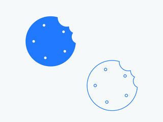 Cookie icon vector 