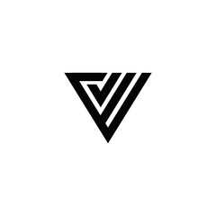 V logo vector alphabet icon illustrations