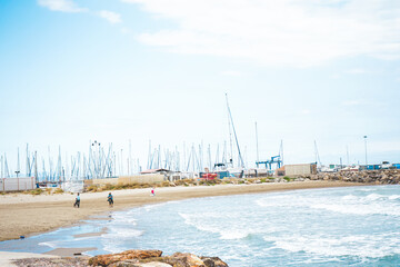 Fototapeta premium Beautiful seascape in Canet de Berenguer, Valencia