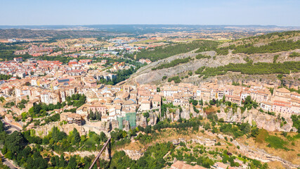 Fototapeta na wymiar aerial view of cuenca city, Spain