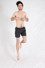 Fototapeta premium Man running in shorts