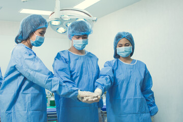 Portrait of doctors in operation room