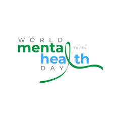 Fototapeta na wymiar Design for World mental health day. Annual campaign. Raising awareness of mental health. Control and protection. Medical health care design.
