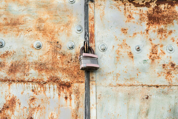 old rusty gates with padlocks