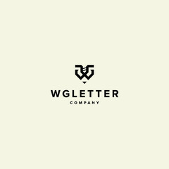 W logo vector alphabet icon illustrations