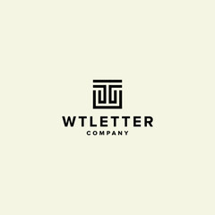 W logo vector alphabet icon illustrations