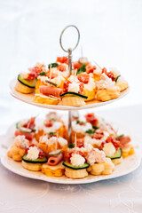 Pastry canape catering for birthday or wedding reception
