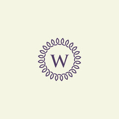 W logo vector alphabet icon illustrations