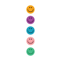 Happy Faces Expression Sticker Designs
