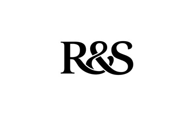 initial letter R and S logo with connection style logo design template