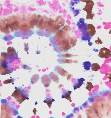 Abstract Pattern with Watercolor Spiral. Color 