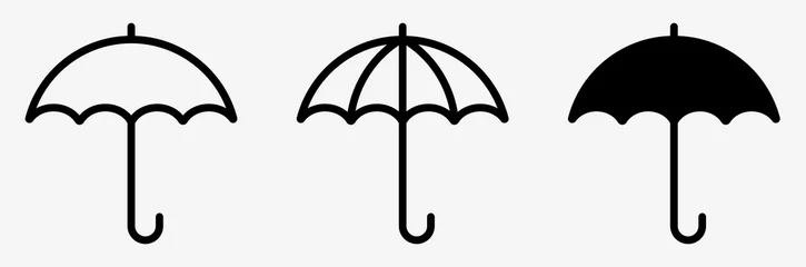 Fotobehang Umbrella simple icon set. Umbrella. Vector illustration © warmworld