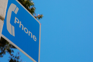 Fototapeta premium 電話の看板