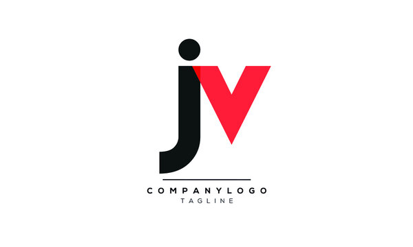 Alphabet letters Initials Monogram logo JV,VJ,J and V