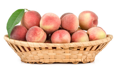 Peach isolated on a white background