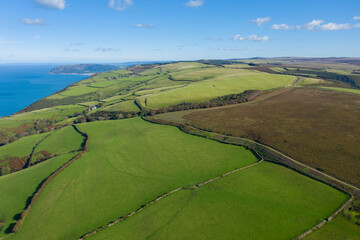 Exmoor national park from drone