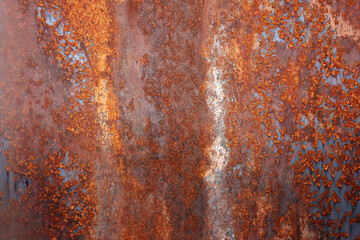 texture of rusty iron with corrosion on the surface