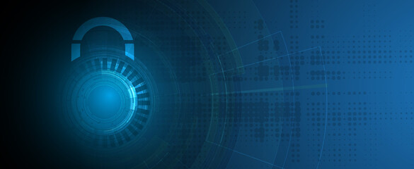 Obraz premium Cyber security and information or network protection. Future technology web services for business and internet project