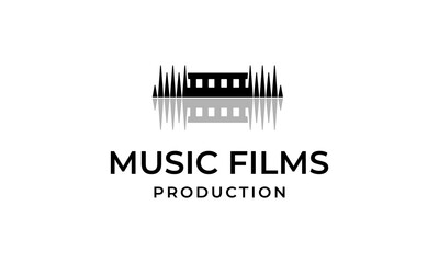 music film logo design template