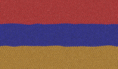 Detailed Illustration of a Knitted Flag of Armenia