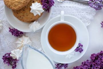 cup of tea and cookies