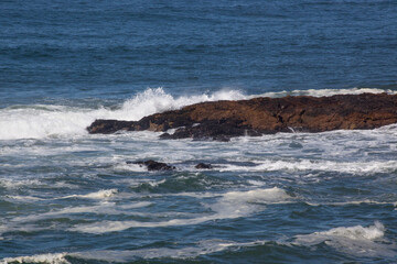 Ocean waves on the shore