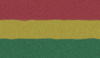 Detailed Illustration of a Knitted Flag of Bolivia