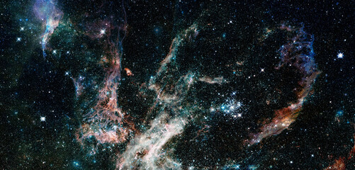 Nebula and stars in deep space. Elements of this image furnished by NASA