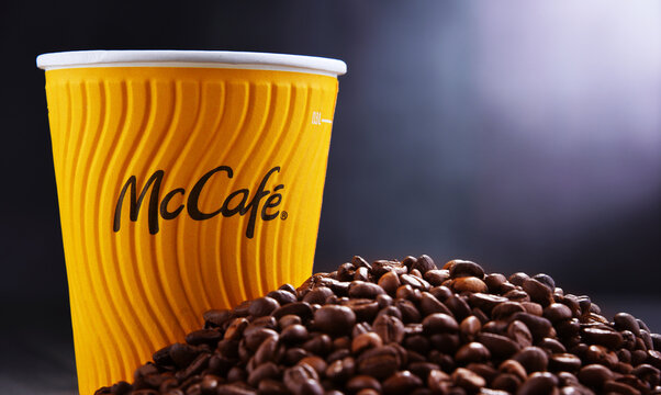 Composition with McCafe cup of coffee