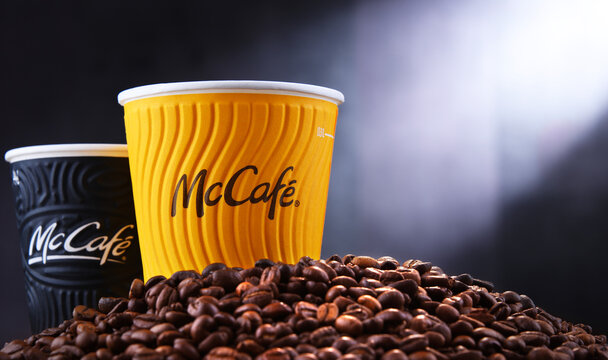Composition with McCafe cups of coffee