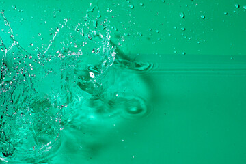 splash of water on black isolated background