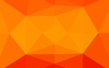 Light Orange vector abstract mosaic background. A sample with polygonal shapes. Polygonal design for your web site.