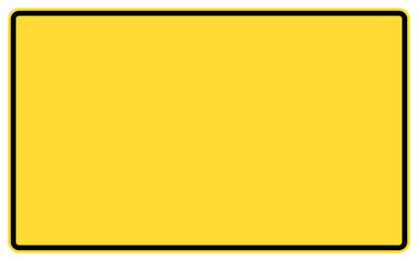 Yellow rectangular road sign